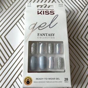 Kiss‎ Nails GEL Fantasy Collection Press or Glue Manicure Medium FL01X NIB